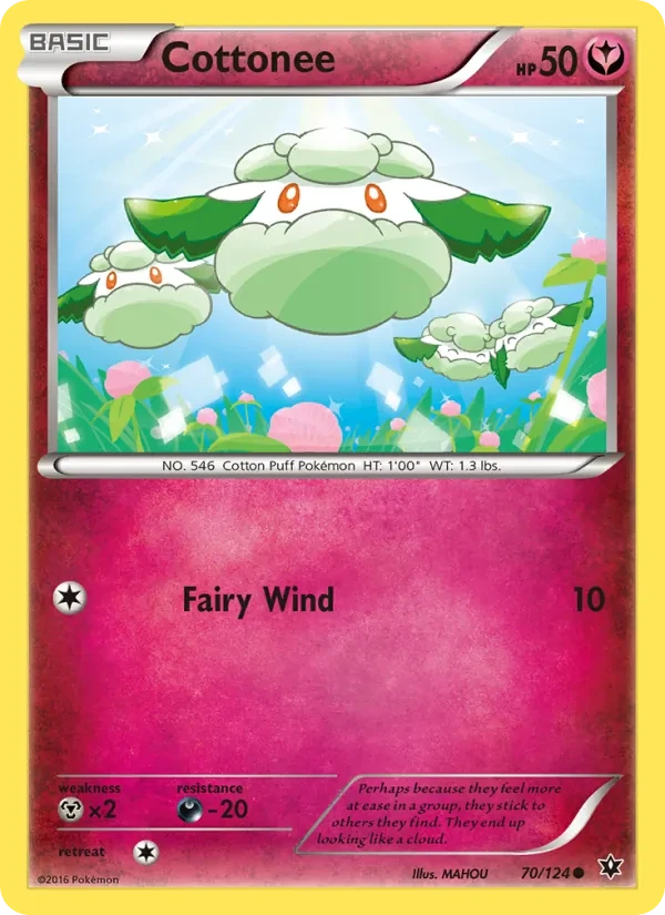 Cottonee 70/124 Fates Collide Pokémon card