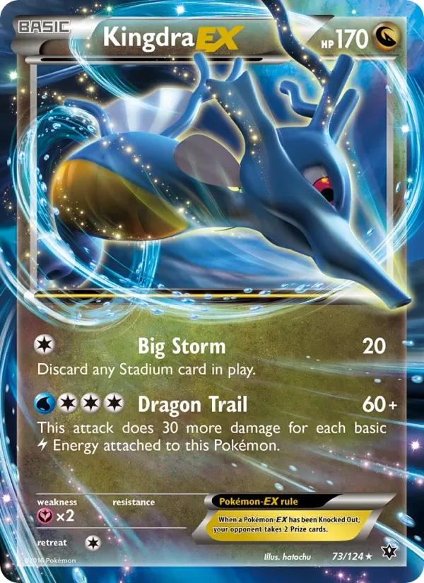 Kingdra EX 73/124 Fates Collide Pokémon card
