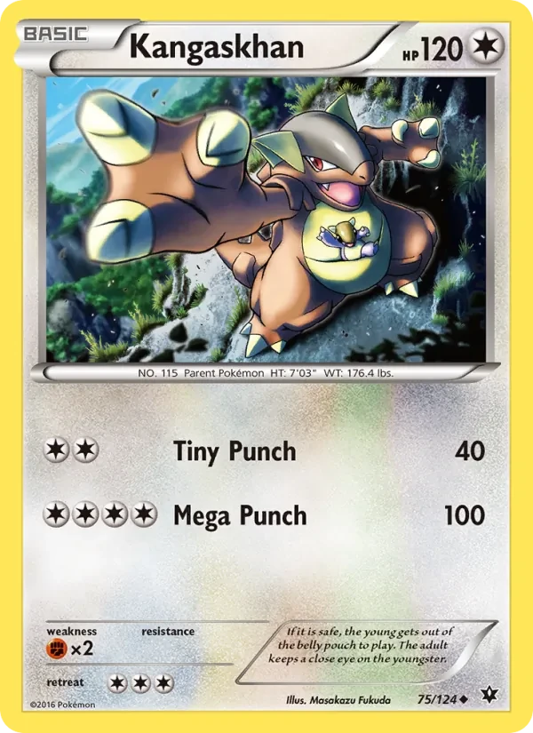 Kangaskhan 75/124 Fates Collide Pokémon card