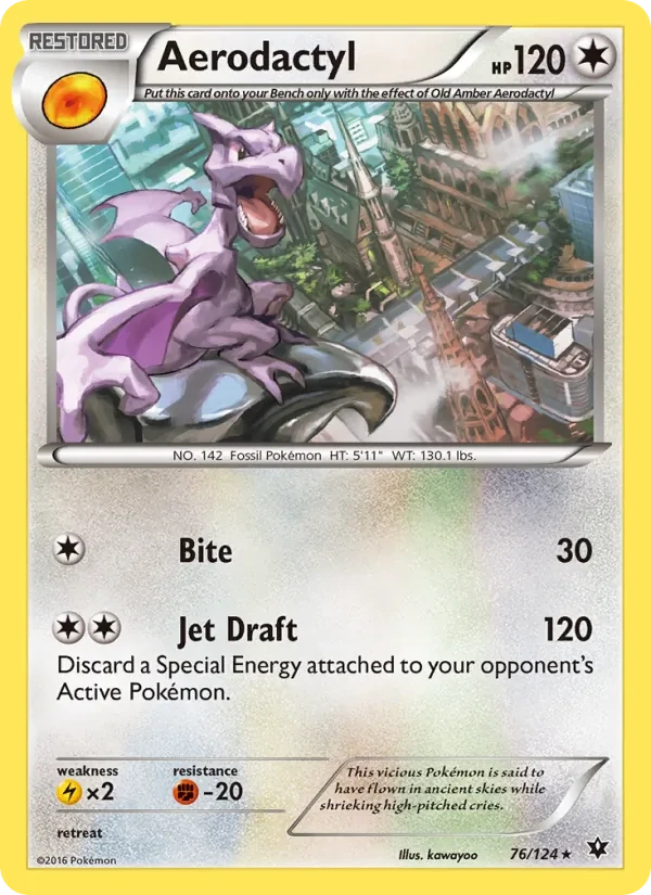 Carta Pokémon Aerodactyl 76/124 Fates Collide