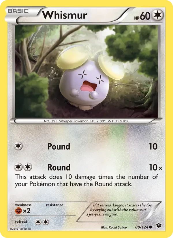 Whismur 80/124 Fates Collide Pokémon card