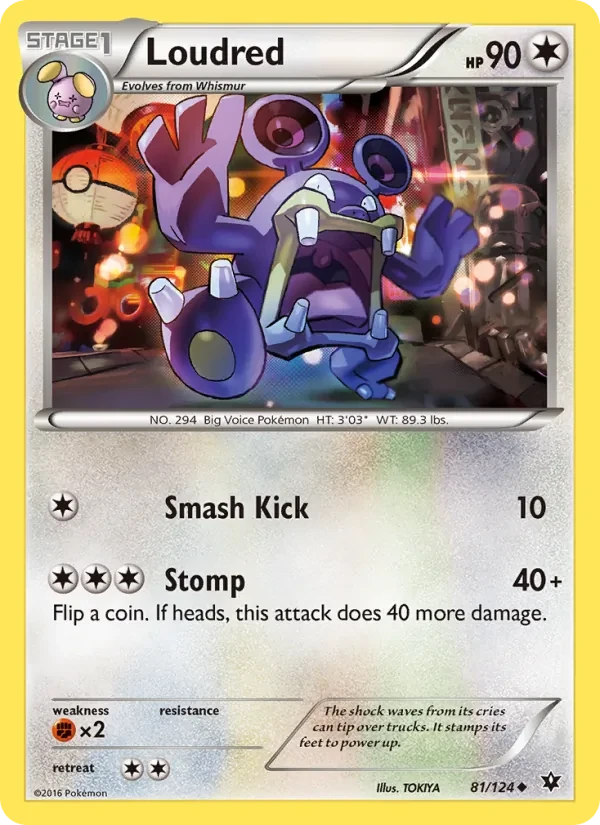 Loudred 81/124 Fates Collide Pokémon card