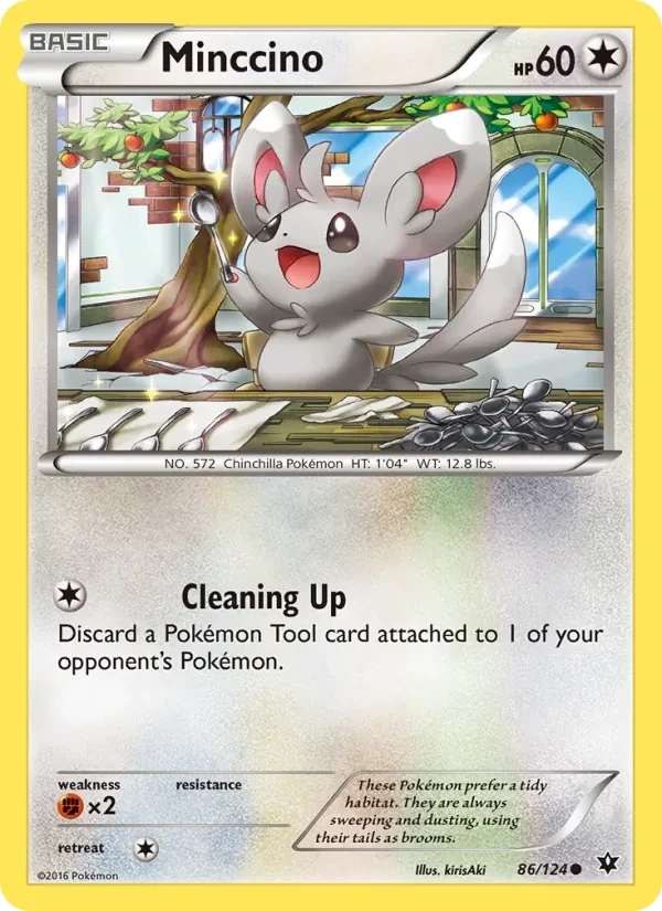 Minccino 86/124 Fates Collide Pokémon card