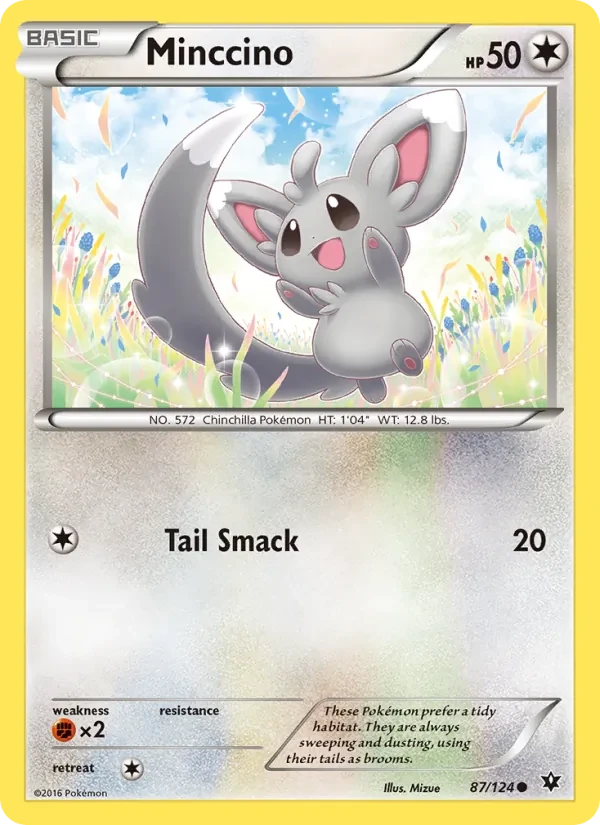 Minccino 87/124 Fates Collide Pokémon card