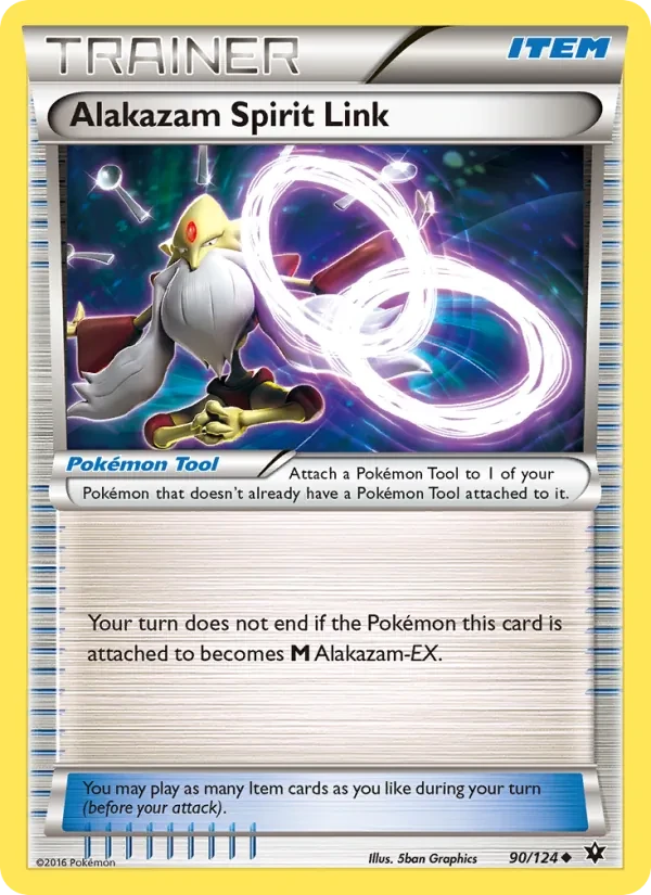 Carte Pokémon Alakazam Spirit Link 90/124 Fates Collide