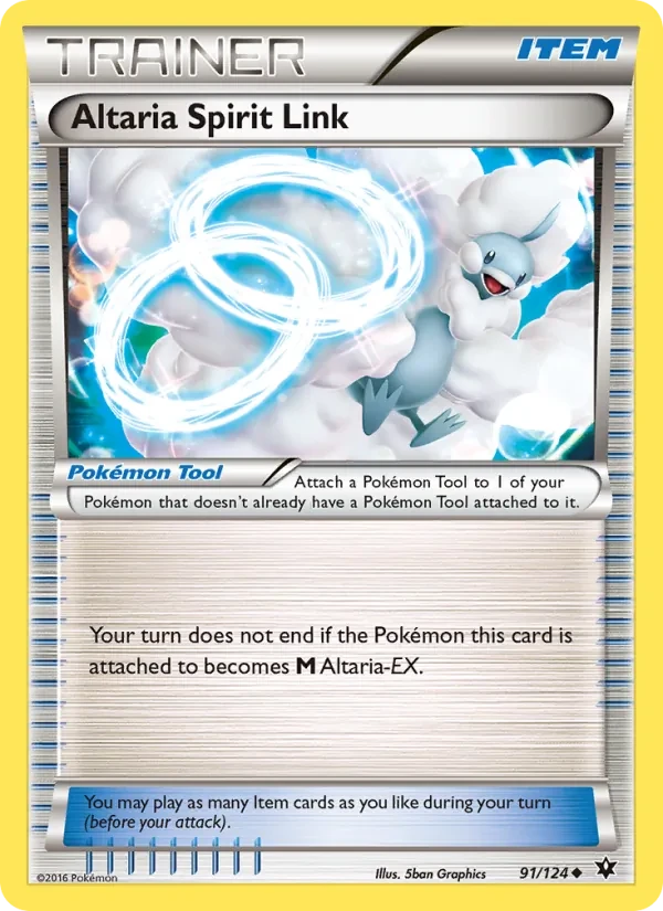 Altaria Spirit Link 91/124 Fates Collide Pokémon card