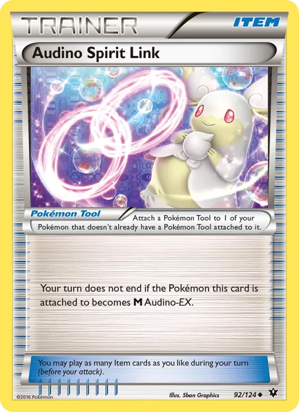 Audino Spirit Link 92/124 Fates Collide Pokémon card