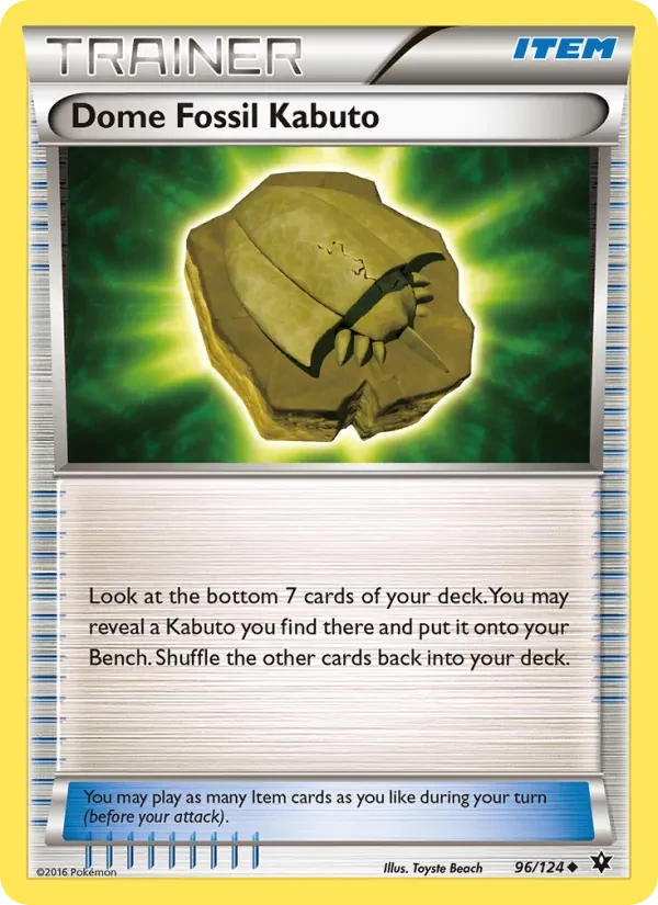 Dome Fossil Kabuto 96/124 Fates Collide Pokémon card