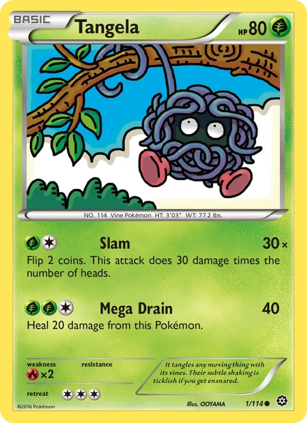 Tangela 1/114 Steam Siege Pokémon card