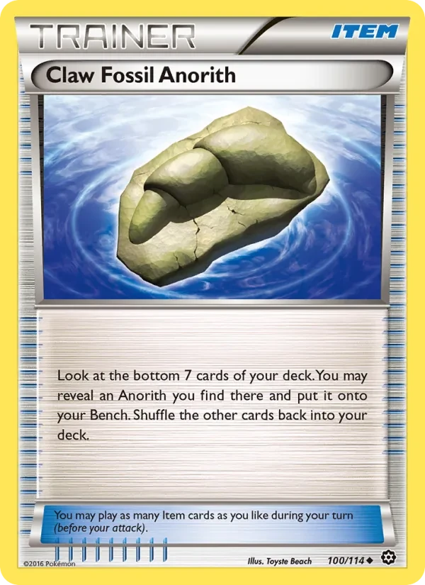 Claw Fossil Anorith 100/114 Steam Siege Pokémon card