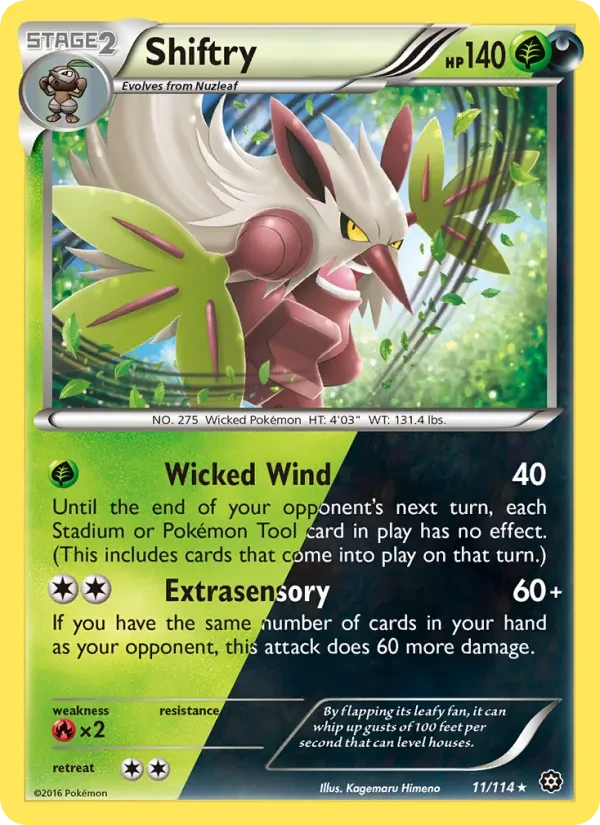 Carta Pokémon Shiftry 11/114 Steam Siege