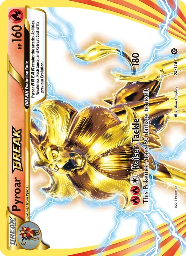 Pyroar BREAK 24/114 Steam Siege Pokémon card