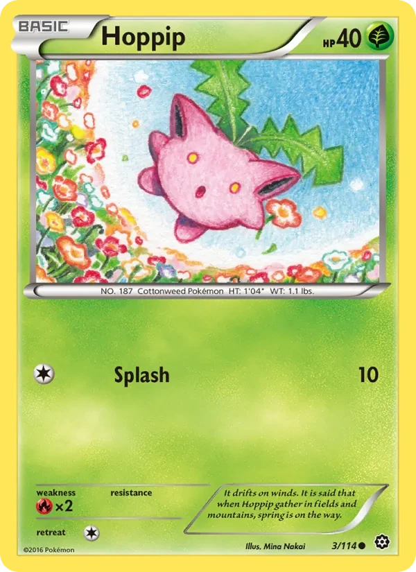 Hoppip 3/114 Steam Siege Pokémon Karte