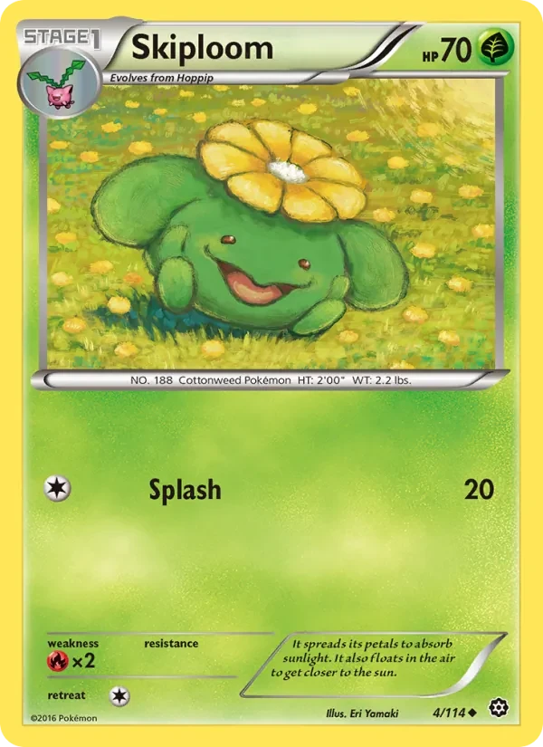 Skiploom 4/114 Steam Siege Pokémon card