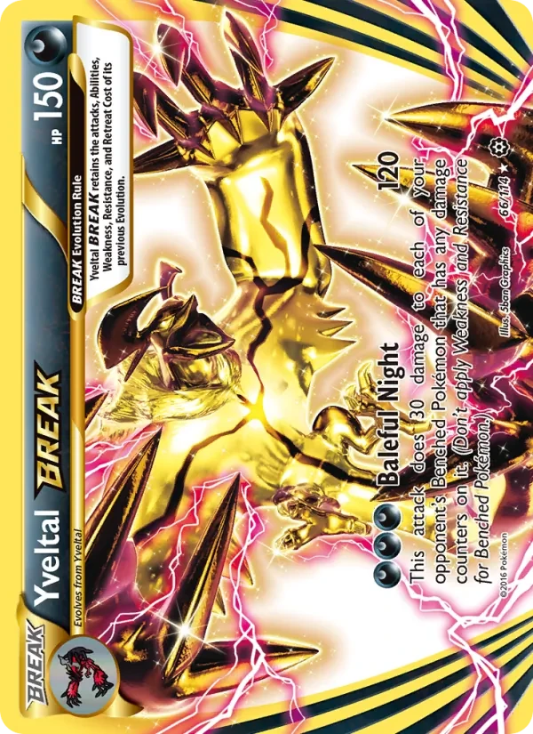 Yveltal BREAK 66/114 Steam Siege Pokémon Karte