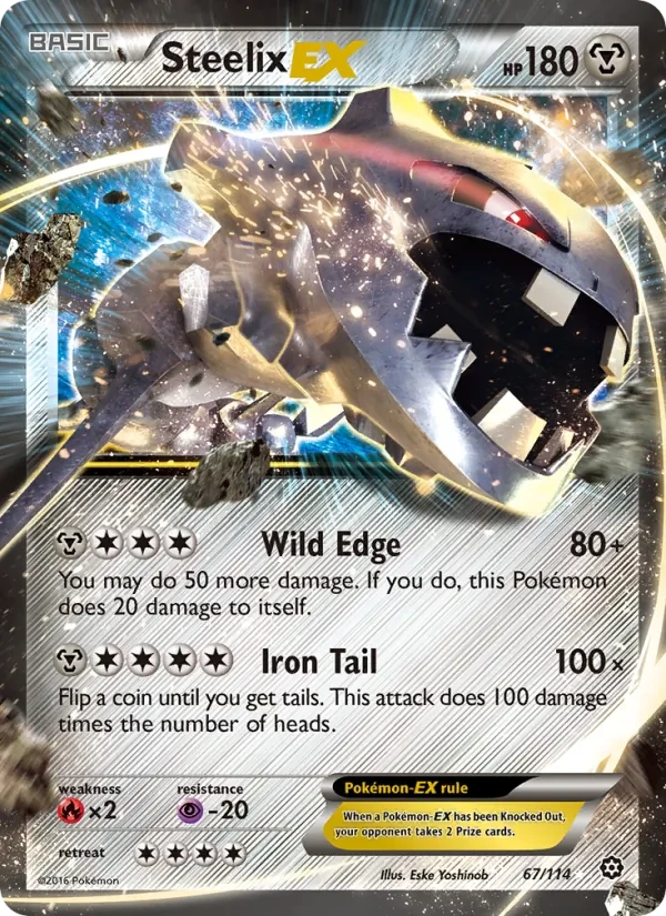 Steelix EX 67/114 Steam Siege Pokémon card