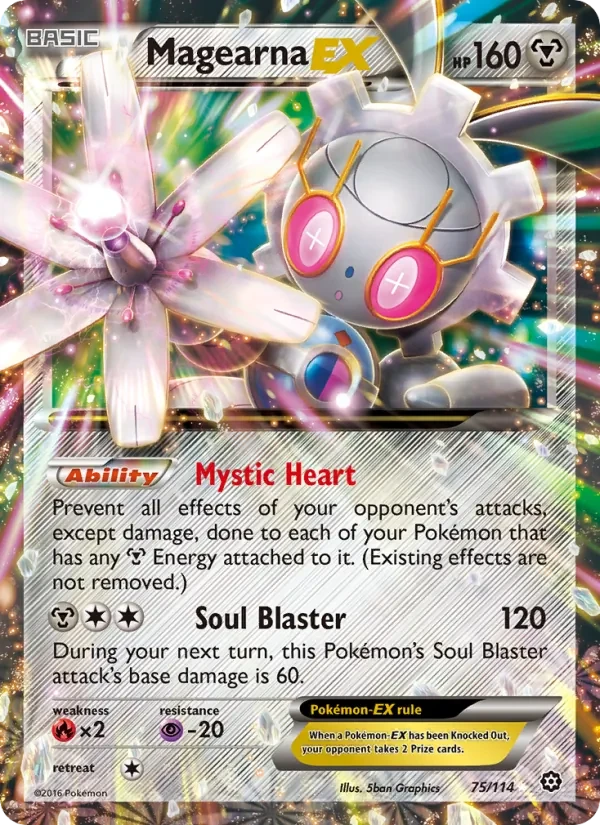 Magearna EX 75/114 Steam Siege Pokémon Karte