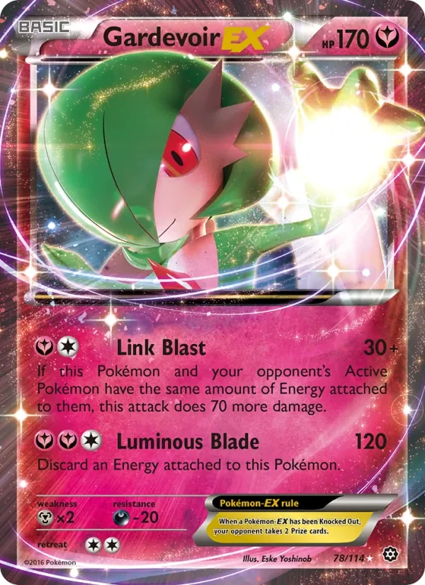 Gardevoir EX 78/114 Steam Siege Pokémon card