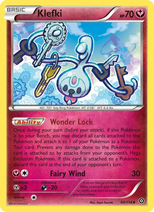 Klefki 80/114 Steam Siege Pokémon card