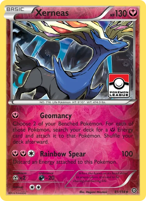 Xerneas 81/114 Steam Siege Pokémon card