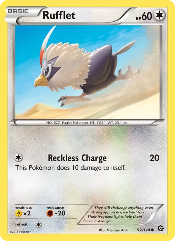 Rufflet 92/114 Steam Siege Pokémon card