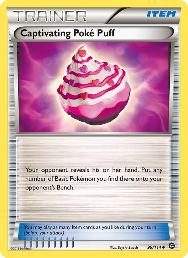 Captivating Poké Puff 99/114 Steam Siege Pokémon card
