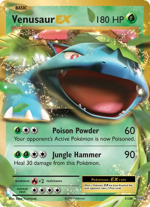 Venusaur EX 1/108 Evolutions Pokémon Karte