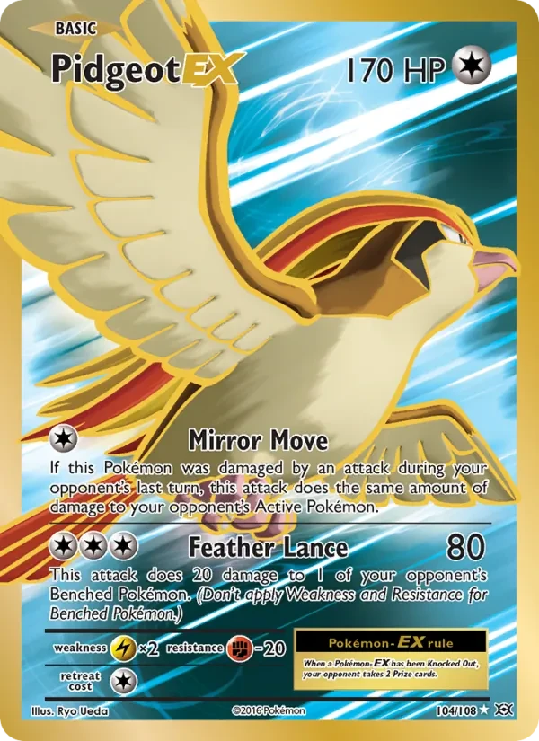 Pidgeot EX 104/108 Evolutions Pokémon card