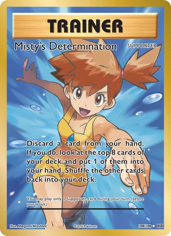 Misty's Determination 108/108 Evolutions Pokémon card