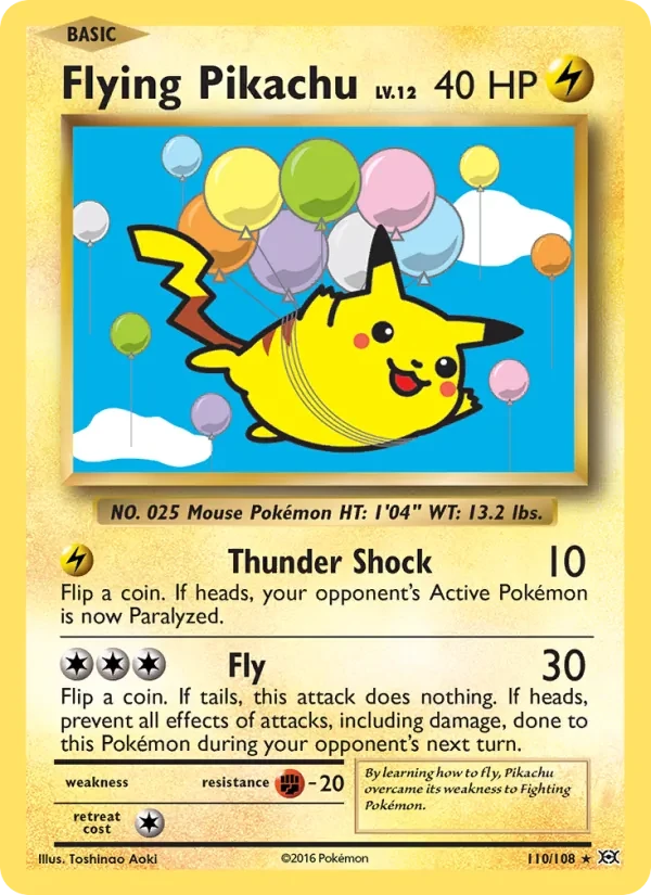 Flying Pikachu 110/108 Evolutions Pokémon Karte