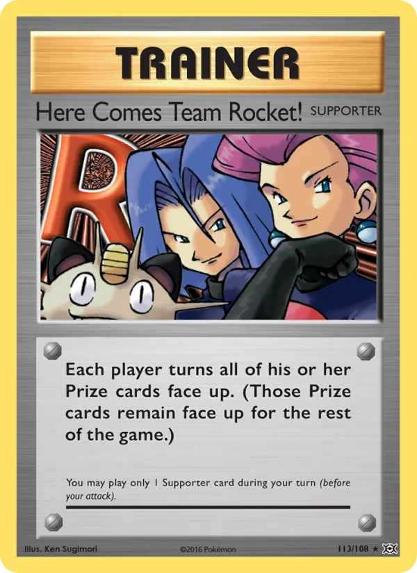 Here Comes Team Rocket! 113/108 Evolutions Pokémon card
