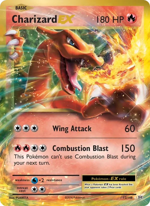 Charizard EX 12/108 Evolutions Pokémon card