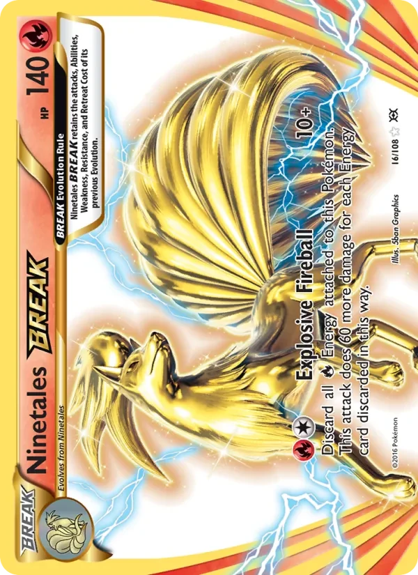 Ninetales BREAK 16/108 Evolutions Pokémon card
