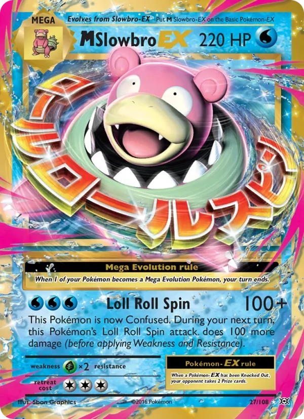 M Slowbro EX 27/108 Evolutions Pokémon card