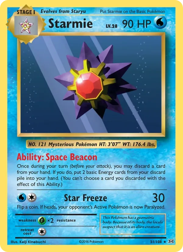Starmie 31/108 Evolutions Pokémon kaart