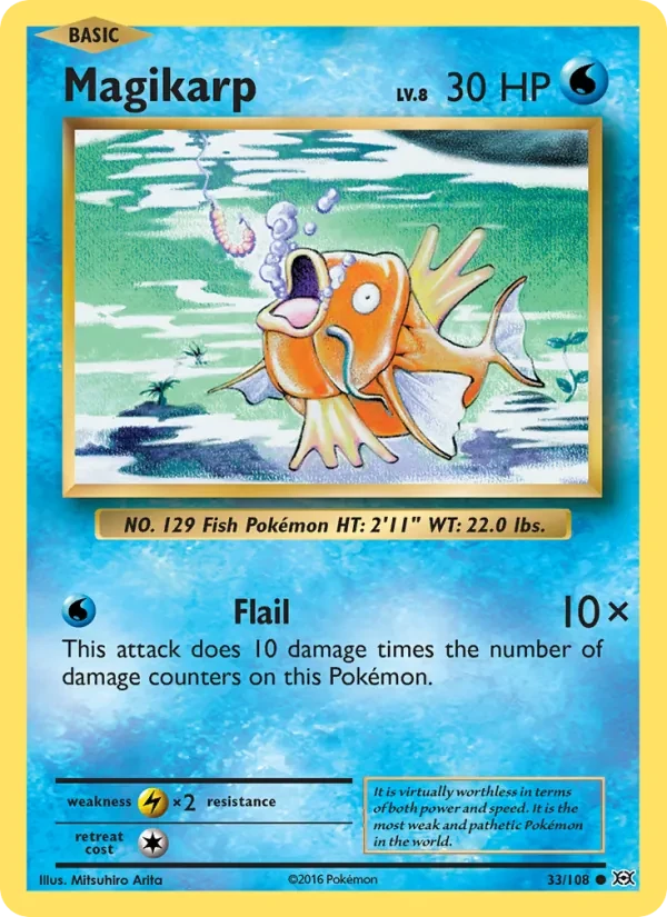Magikarp 33/108 Evolutions Pokémon card