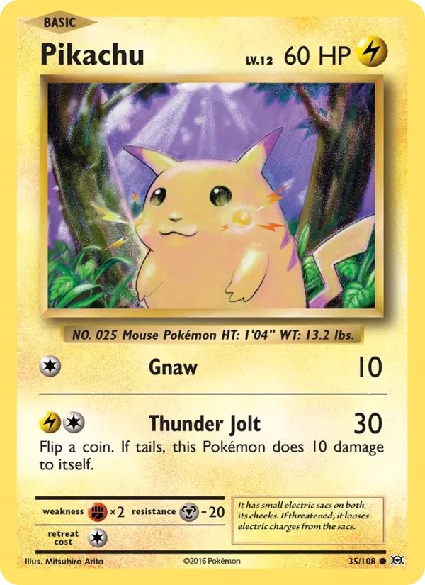 Pikachu 35/108 Evolutions Pokémon card