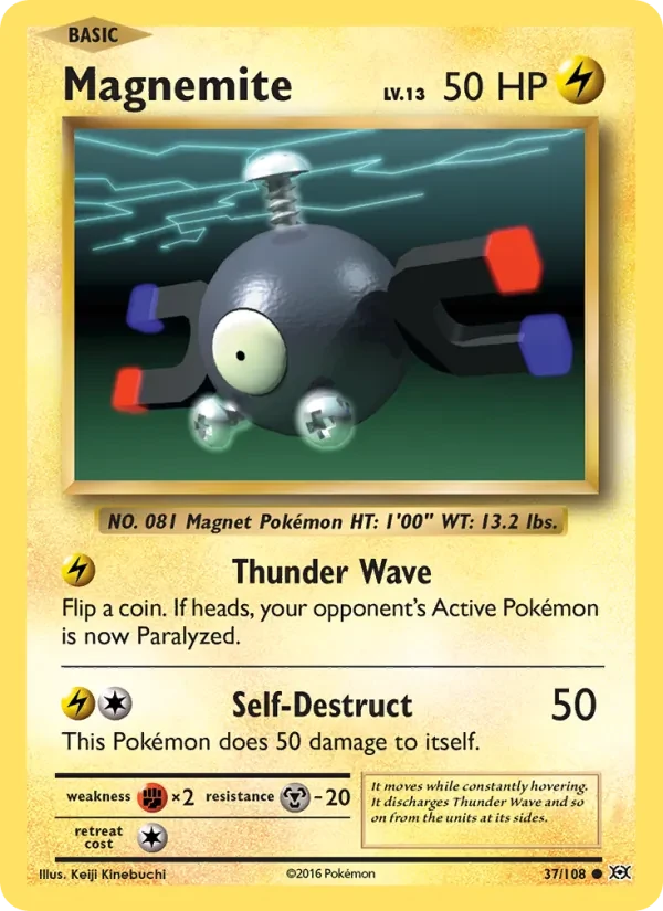 Magnemite 37/108 Evolutions Pokémon card