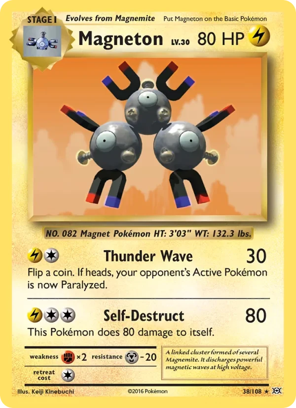 Magneton 38/108 Evolutions Pokémon card
