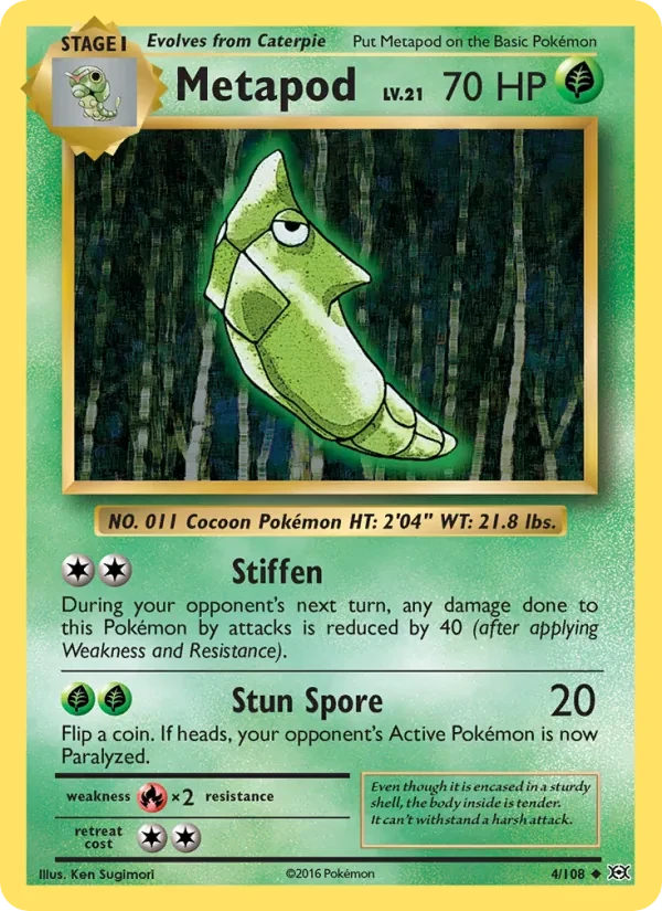 Metapod 4/108 Evolutions Pokémon card