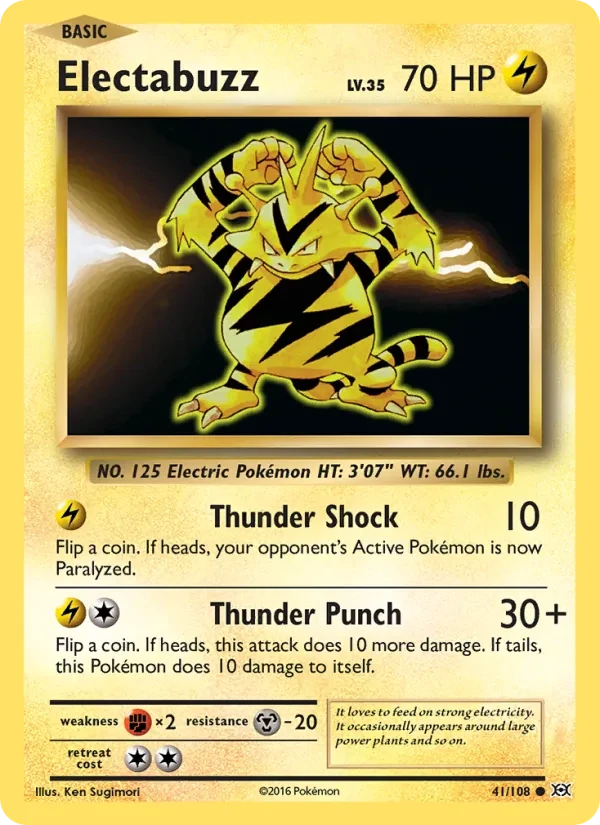 Electabuzz 41/108 Evolutions Pokémon card