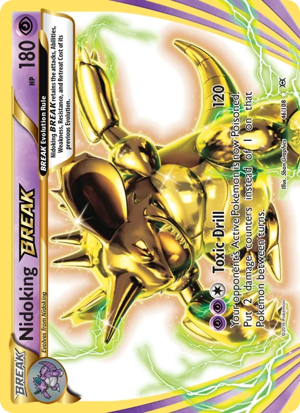Nidoking BREAK 46/108 Evolutions Pokémon card