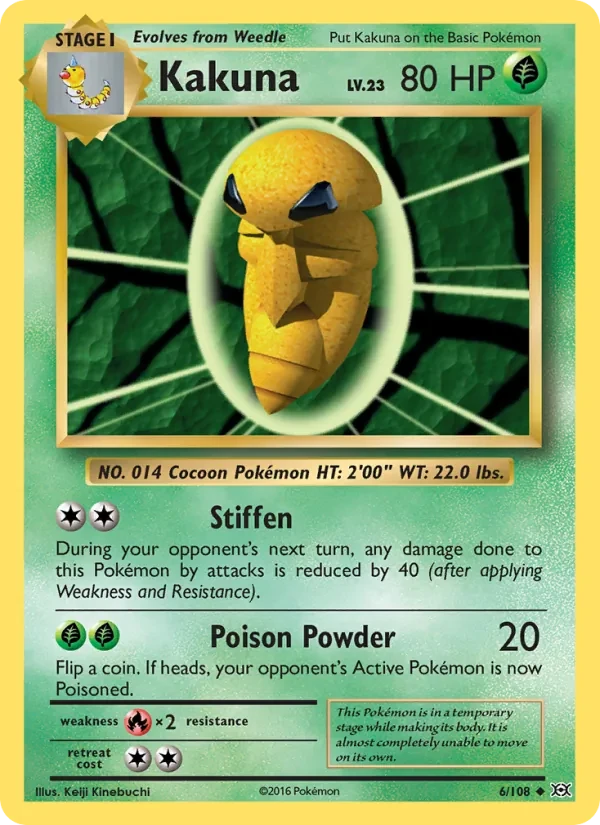 Kakuna 6/108 Evolutions Pokémon Karte