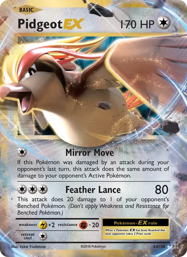 Pidgeot EX 64/108 Evolutions Pokémon card