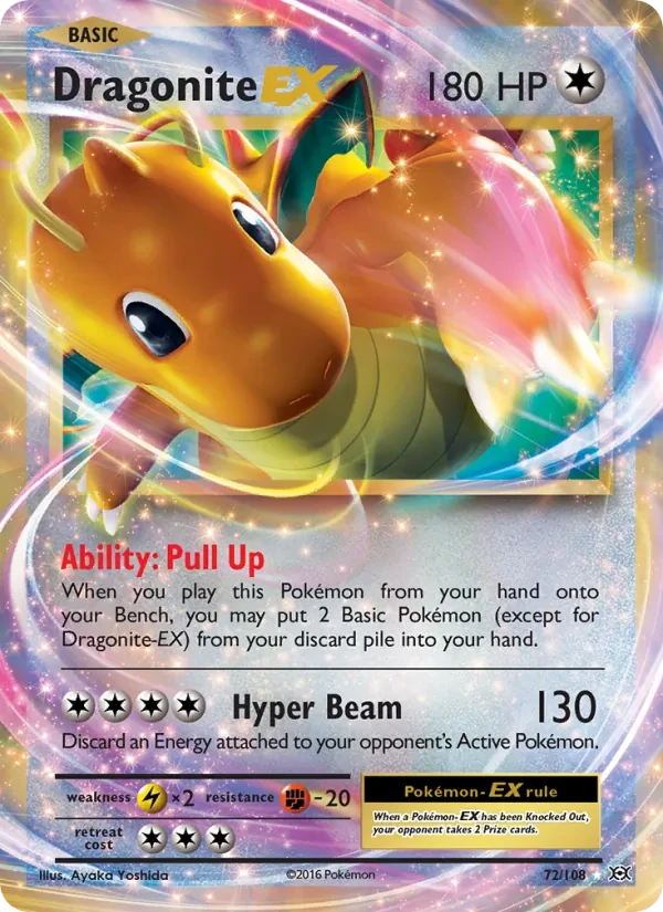 Carte Pokémon Dragonite EX 72/108 Evolutions