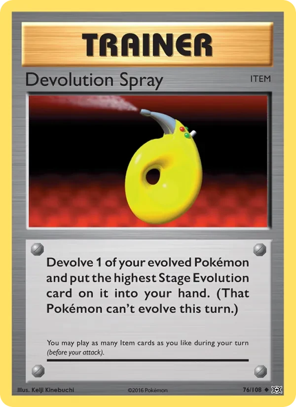 Devolution Spray 76/108 Evolutions Pokémon card