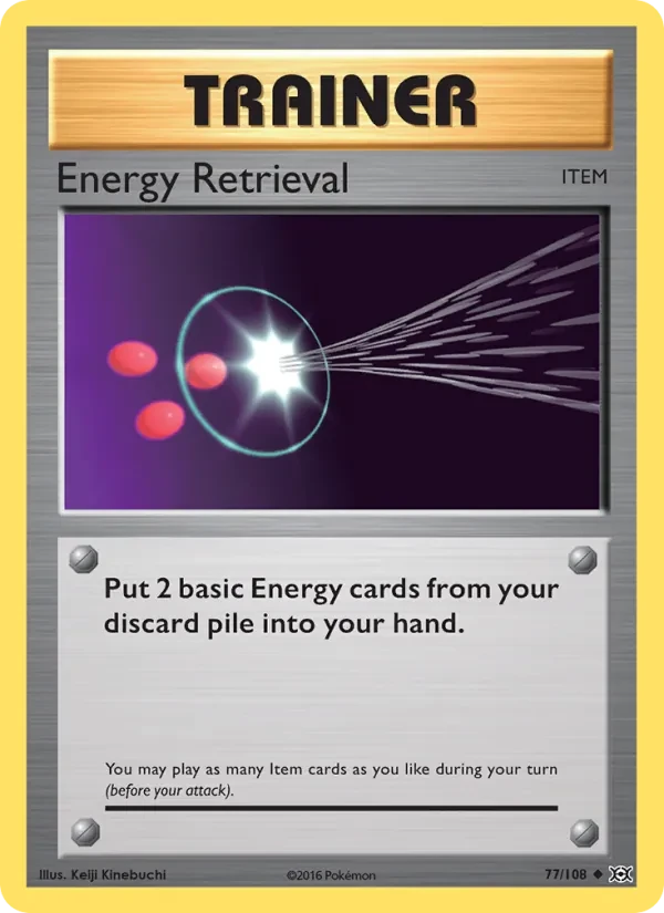 Energy Retrieval 77/108 Evolutions Pokémon card