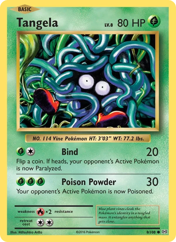 Carta Pokémon Tangela 8/108 Evolutions