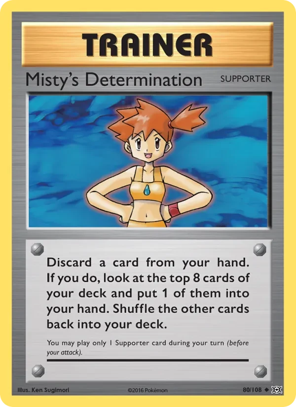 Misty's Determination 80/108 Evolutions Pokémon Karte