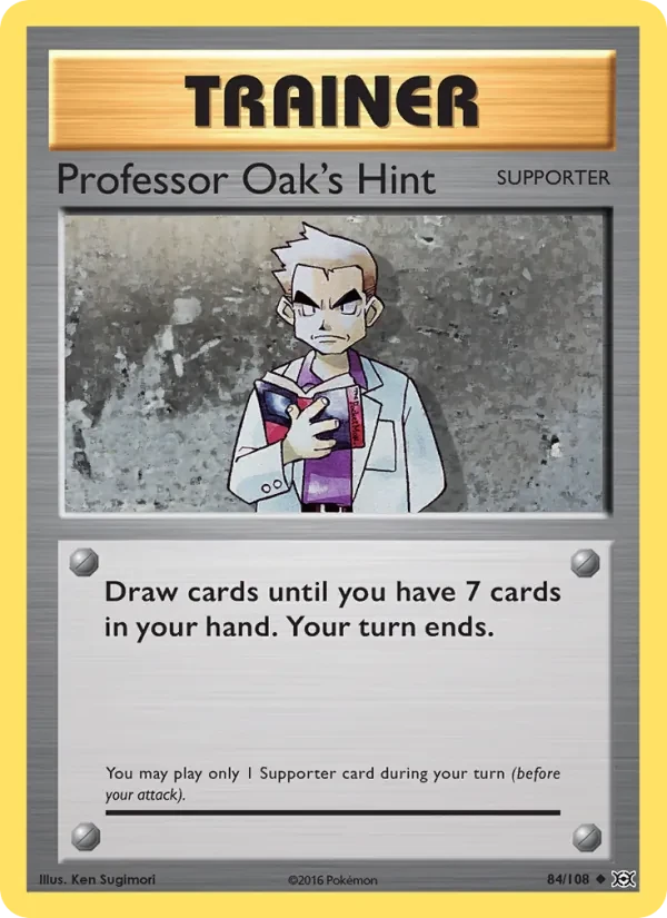 Professor Oak's Hint 84/108 Evolutions Pokémon card
